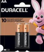 BATTERIES SIZEAA, DURACEL 2/PK