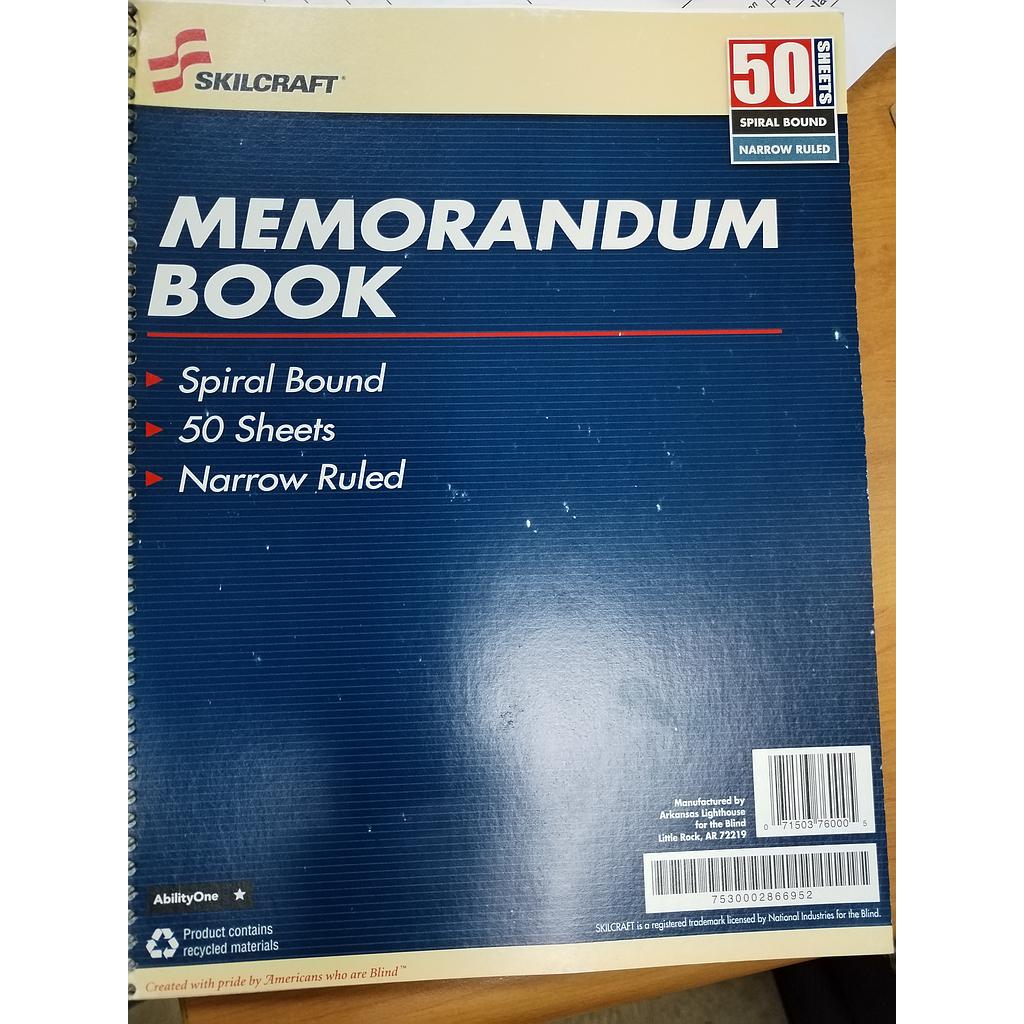 BOOKLED NOTE 8 1/2 X11