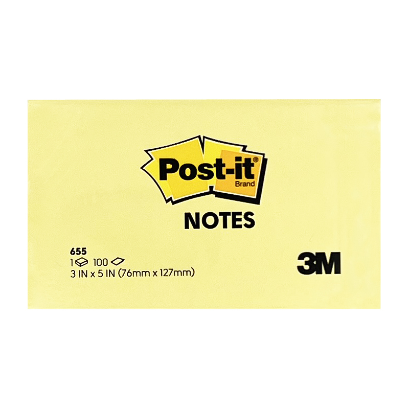 POST-IT NOTES 3 X 5 YELLOW