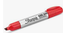 [PS1062] SHARPIE KING SIZE RED (EA)