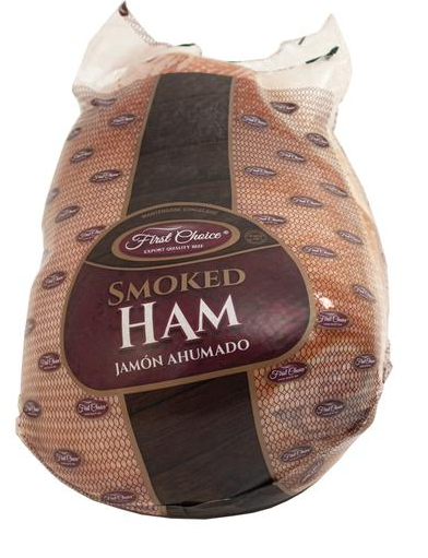 [PSBCC024] First Choice Jamón Ahumado de Pierna sin Hueso Congelado, 9.07 kg / 19.9 lb